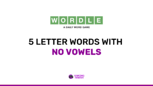 Wordle Master: 5 letter words with no vowels